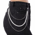 White Pearl Jeans Chain