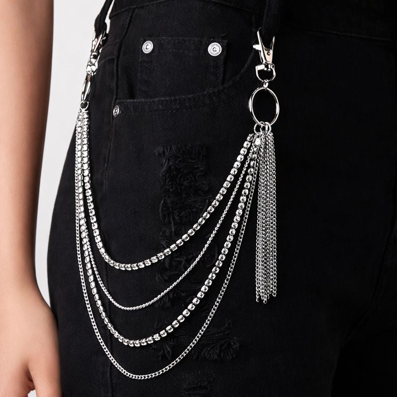 Rhinestone Multi-Layer Side Pant Chain