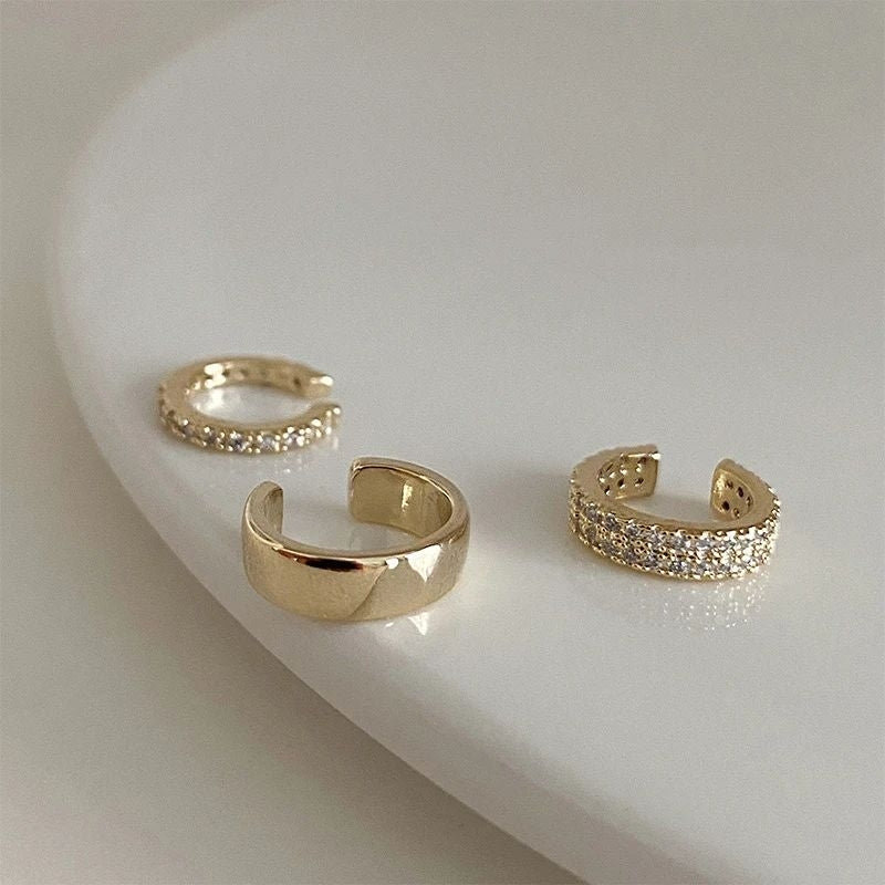 Elegant Gold Earrings – Premium Set of 3