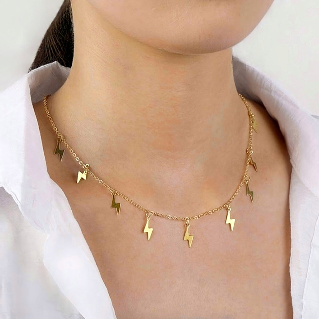 Thunderbolt Charms Necklace – Gold/Silver