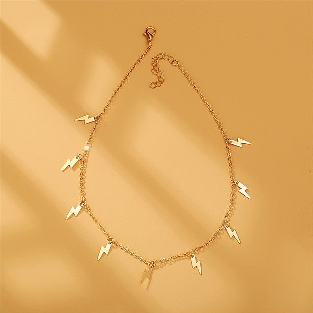 Thunderbolt Charms Necklace – Gold/Silver