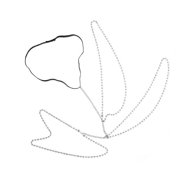 Three Layered Rhinestones Thigh Chain