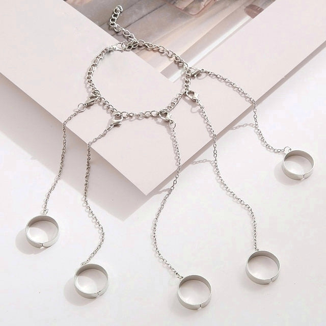 Multi-Layer Chain Rings & Bracelet Set