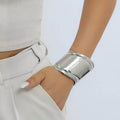 Ripple Geometric Cuff Bracelet