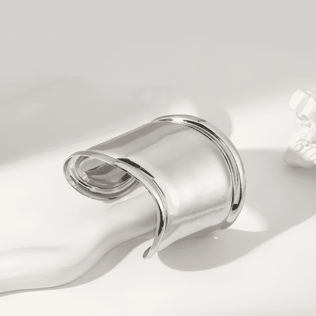 Ripple Geometric Cuff Bracelet