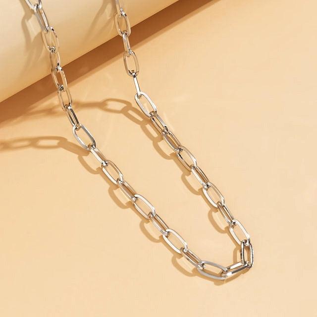 Silver Paperclip Link Waist Chain
