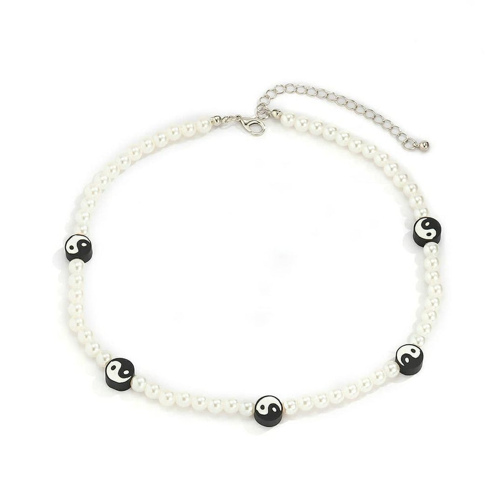 Y2K Pearl Yin Yang Necklace
