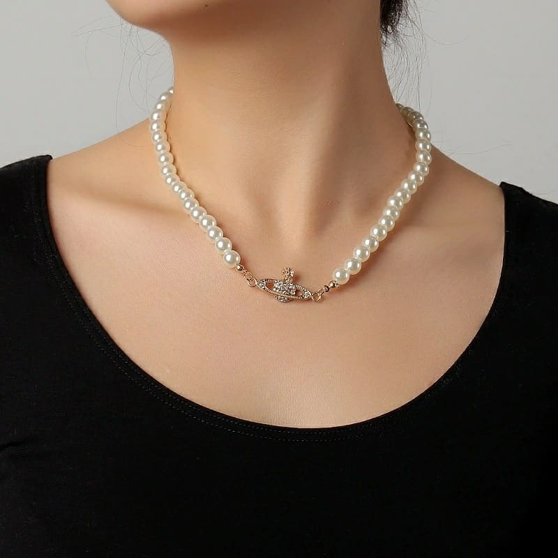 Necklace – Pearl Saturn