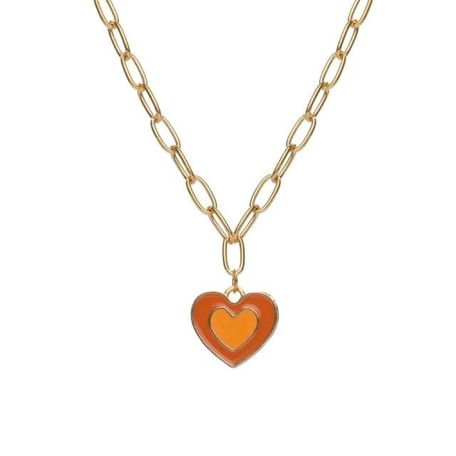 Y2K Double Heart Necklace
