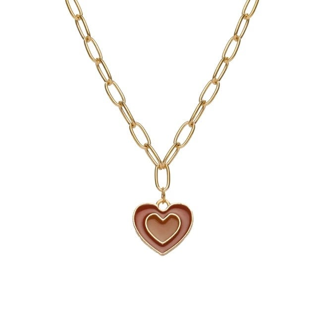 Y2K Double Heart Necklace